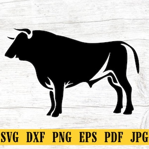 Animal SVG, Bull Head SVG, Bull Slihouette, Bull Clip Art, Bull Head Cut File, Bull Head Cricut File