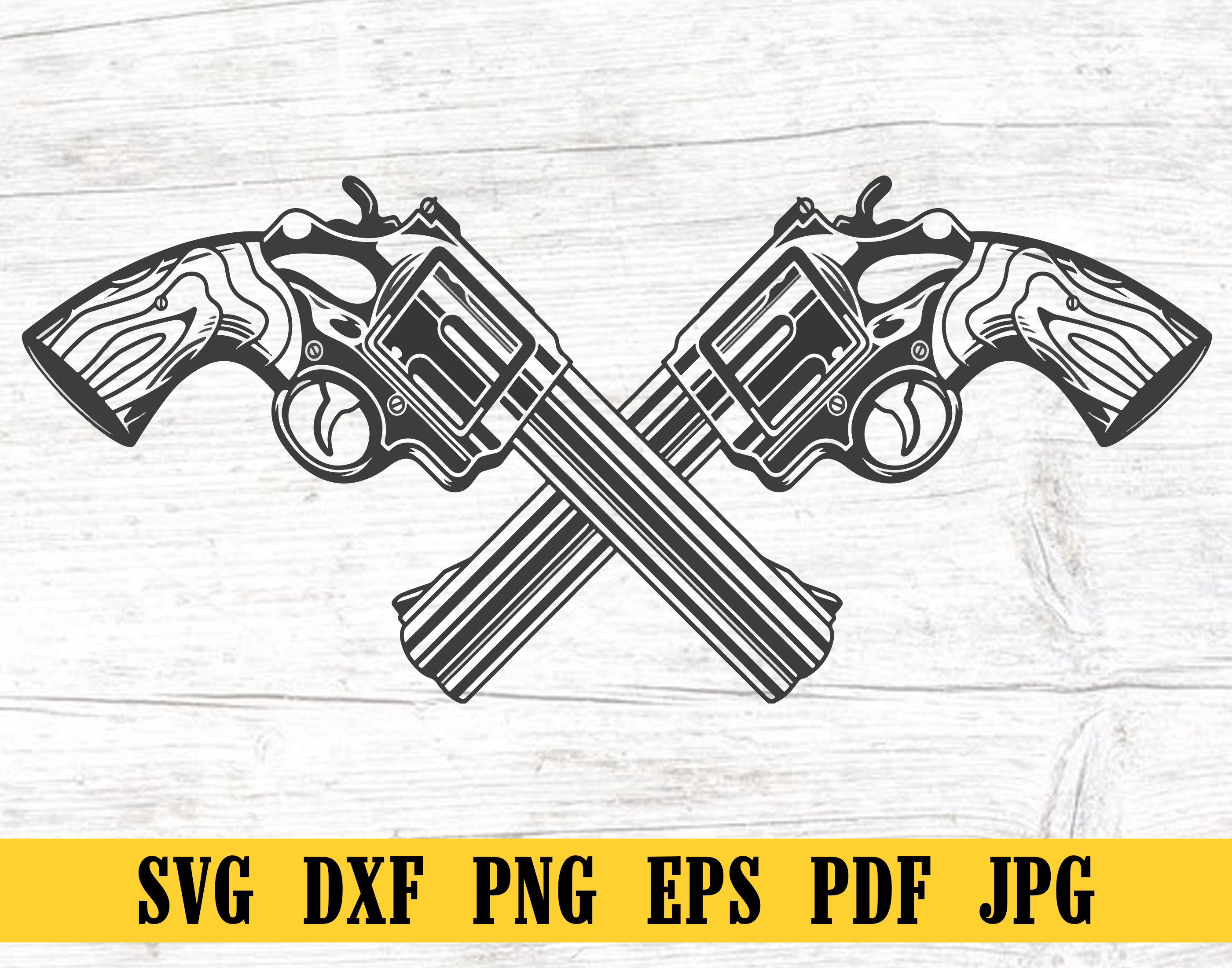 crossed six shooters clip art