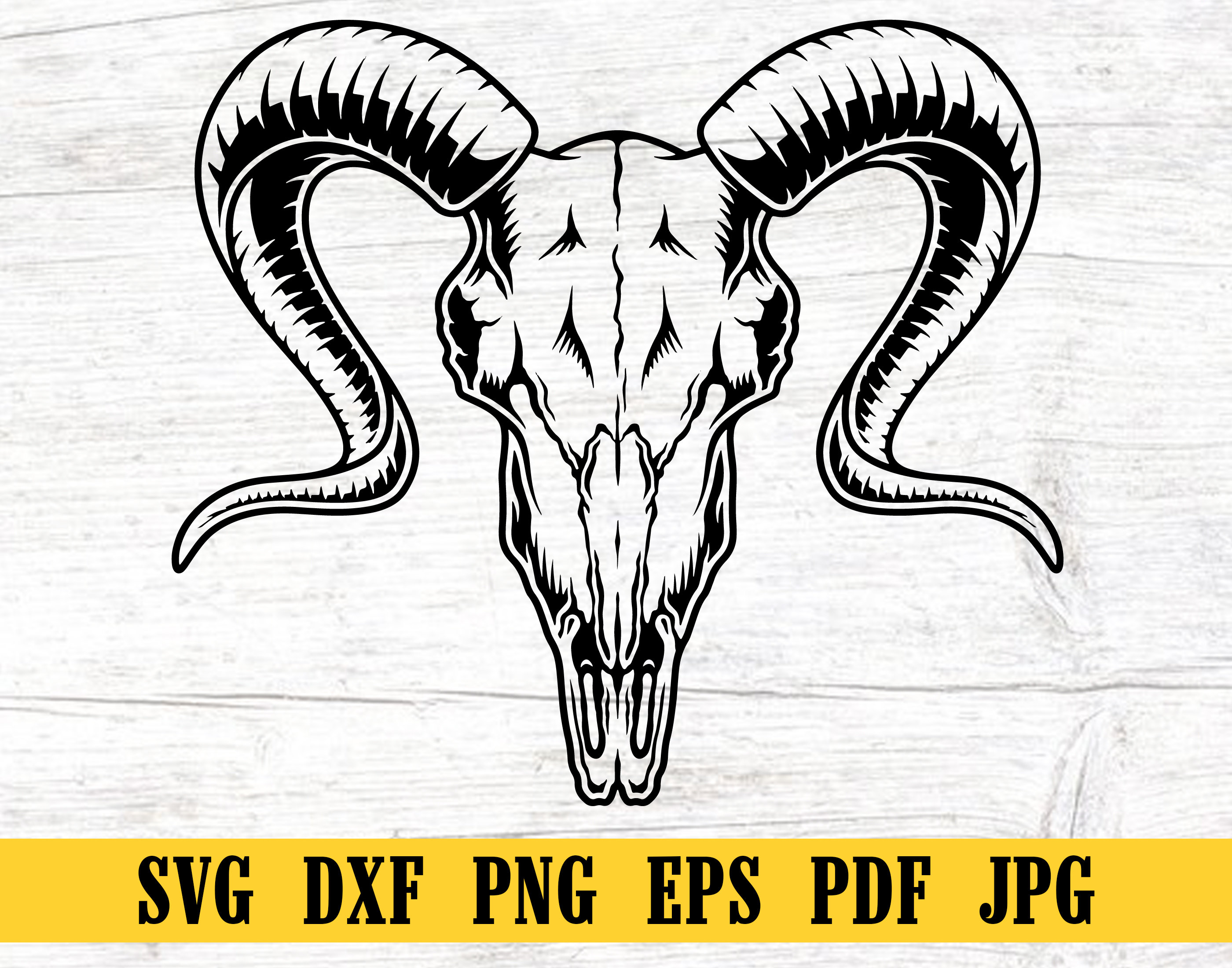 Ram Skull SVG File Ram Skull Cut File Animal Skull Svg File Etsy
