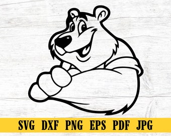 Polar Bear SVG, Polar Bear Cut File, Polar Bear DXF, Polar Bear PNG, Polar Bear Clipart, Polar Bear Silhouette, Polar Bear Cricut File