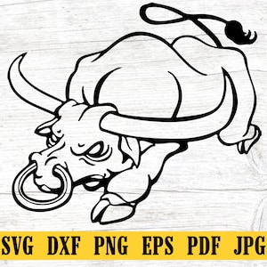 Animal SVG, Bull Head SVG, Bull Slihouette, Bull Clip Art, Bull Head Cut File, Bull Head Cricut File