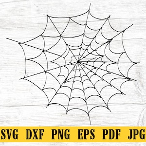Spider Web Svg, Spider Svg, Halloween Decor Svg, Web Png. Vector Cut file Cricut, Silhouette, Pdf Png Eps Dxf