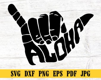 Aloha Hand SVG, Aloha Hand Sign SVG, Hawaii Svg, Aloha Shaka Svg, Shaka Hand Svg, Hawaiian Aloha Svg, Hang Loose Svg