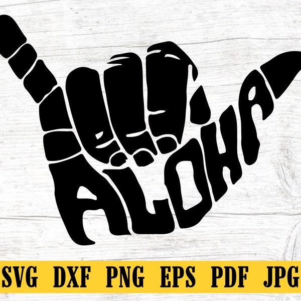 Aloha Hand SVG, Aloha Hand Sign SVG, Hawaii Svg, Aloha Shaka Svg, Shaka Hand Svg, Hawaiian Aloha Svg, Hang Loose Svg