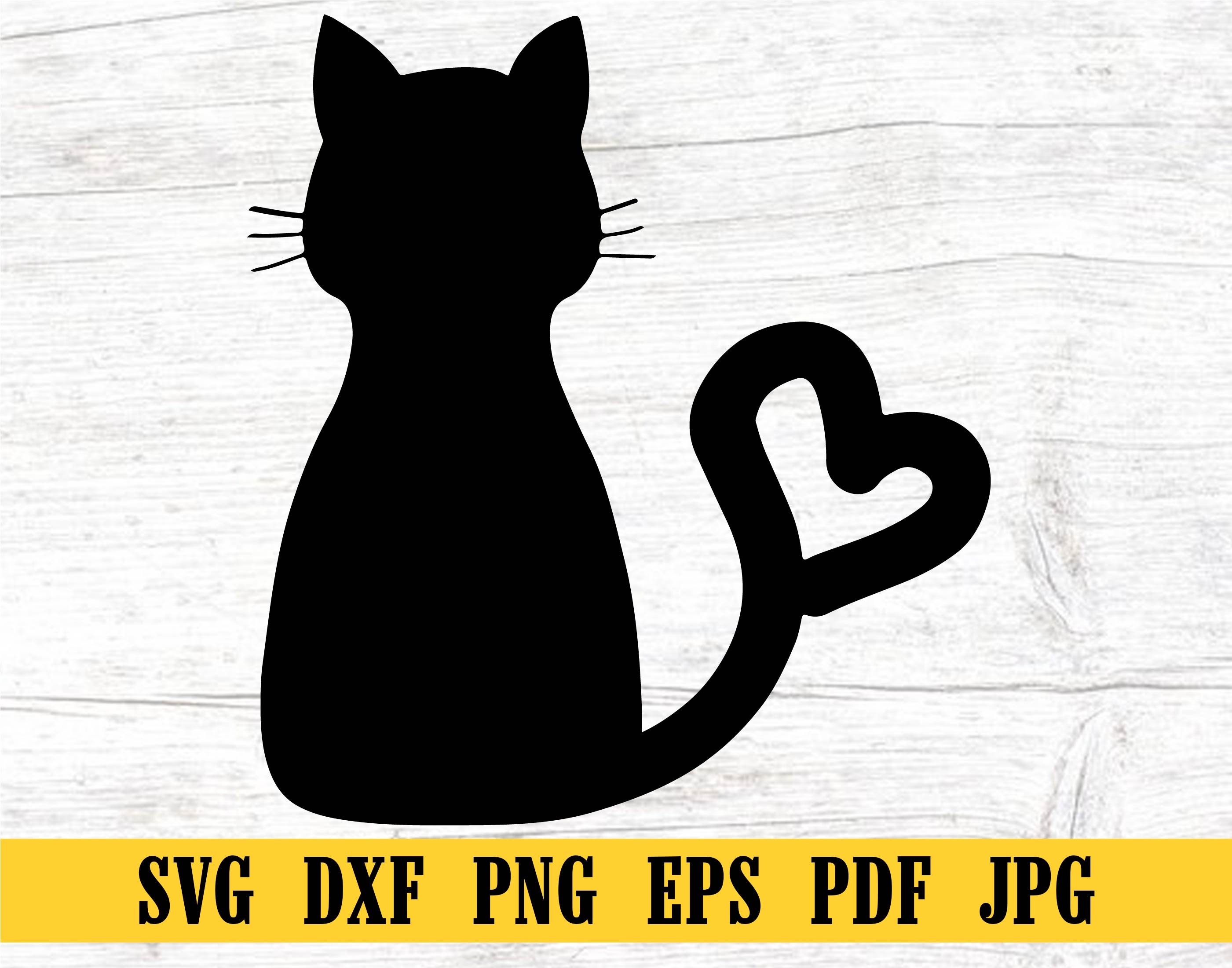 Two cats sitting on fence with tails in shape of heart PNG, SVG