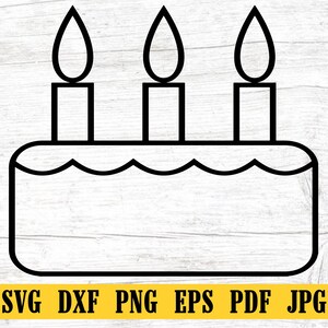 Bday Cake svg, Birthday cake svg, birthday svg, party SVG (svg, dxf, eps, png) Cut File for Cricut, Silhouette, Commercial Use