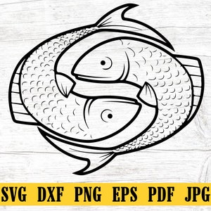 Pisces SVG, Pisces Zodiac Svg, Zodiac Signs SVG, Astrology Signs svg, Zodiac Symbols svg, Constellation Signs svg, Cut File Cricut