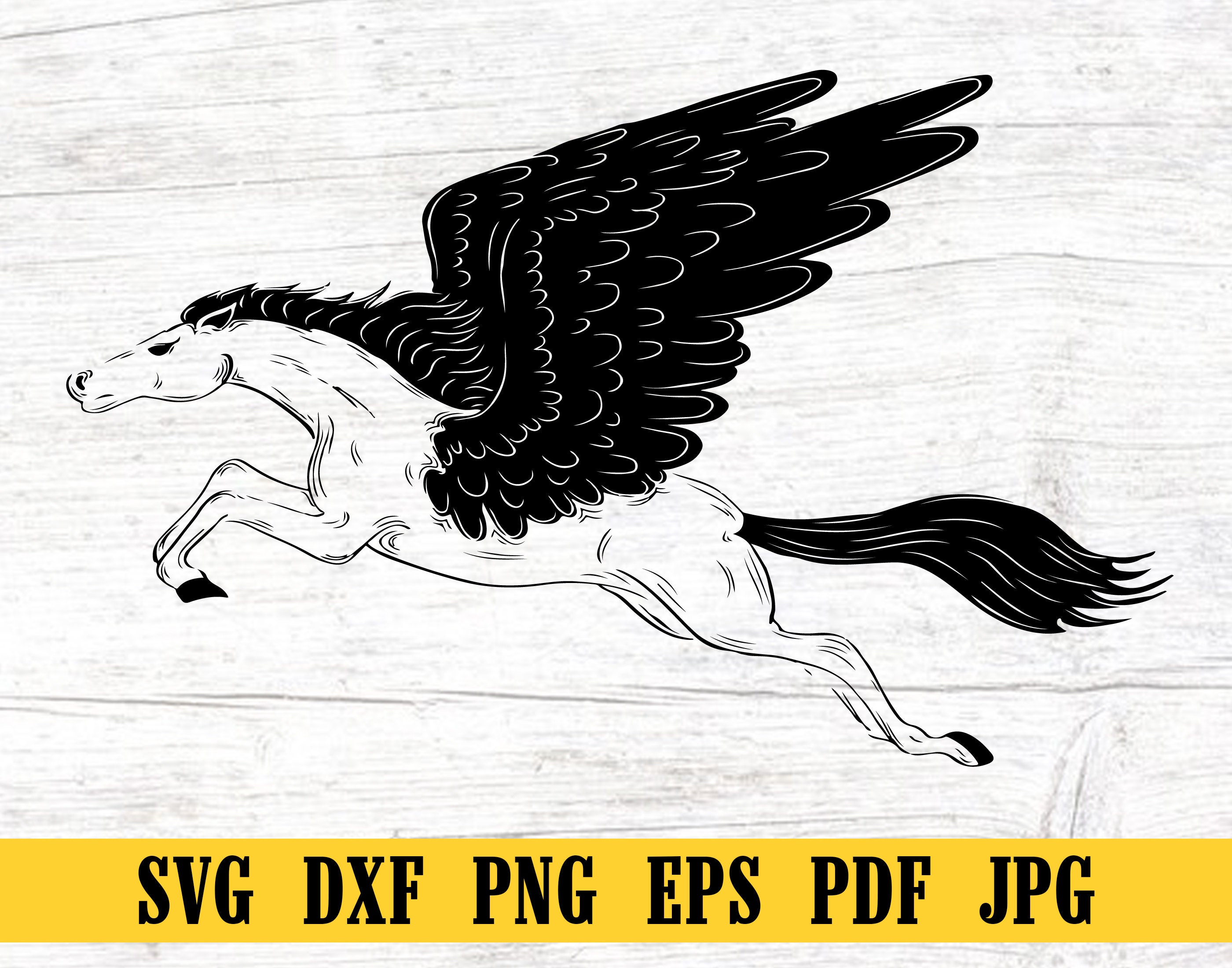 Pegasus SVG , Winged Horse SVG , Mythical Animal, T-shirt Drawing ...
