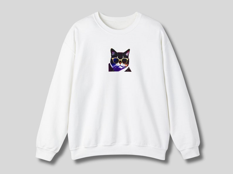Cat Sweatshirt Cat Gift Funny Gift Rockstar Cat Concept Etsy