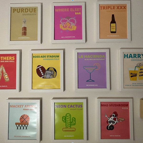 Purdue Themed Posters (Set of 10)