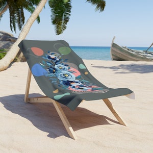 Besonderes florales Strandtuch