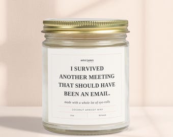 Funny Work Quote Candle | Office Humor Candle | Inner Thoughts Candle | Sarcastic Gift for Coworkers | Stress Relief Candle for Work