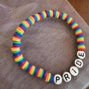 PRIDE Beaded Rainbow Friendship Bracelet (perfect for stacking!)