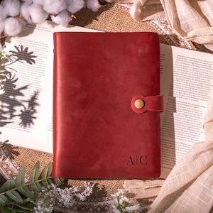 Personalized Wine Red Leather Journal: Refillable A5 Notebook