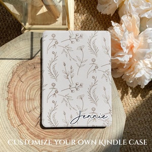 Floral Clear Kindle Case: Colorsoft, Paperwhite, Kobo - Auto Wake/Sleep