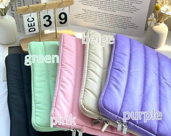 Solid Color portable Personalized Cute Laptop Sleeve MacBook Air 13 Case iPad Pro 11Tablet Sleeve Notebook bag Liner Bag back to school Gift