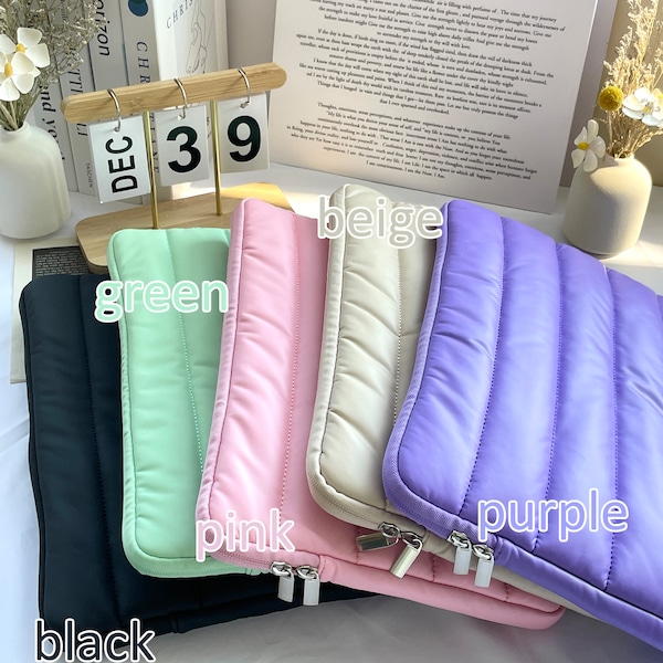 Solid Color portable Personalized Cute Laptop Sleeve MacBook Air 13 Case iPad Pro 11Tablet Sleeve Notebook bag Liner Bag back to school Gift