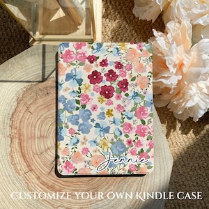 Floral Kindle Paperwhite Case: Clear Back, Auto Wake/Sleep