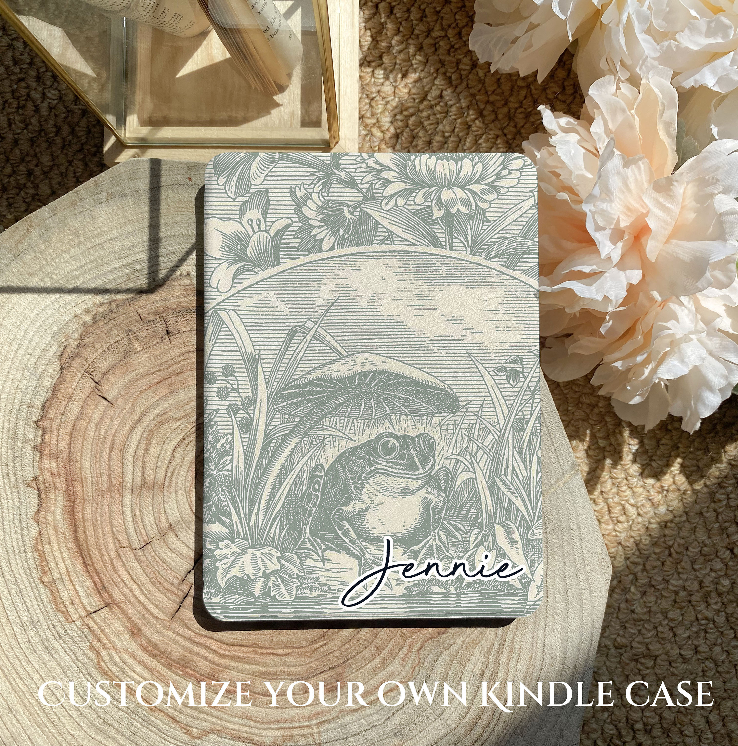 Vintage Frog Kindle Case: Paperwhite, Kobo Libra Color, Book Lover Gift