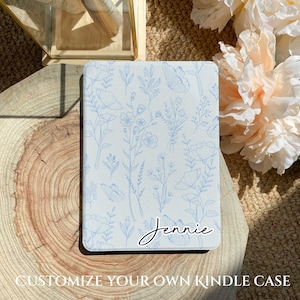 Floral Clear Back Kindle Paperwhite Case: Auto Wake/Sleep