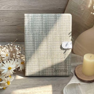 Groene geruite gepersonaliseerde lederen iPad-hoes 10e generatie hoes hoes iPad Pro11 12,9 10,2 9,7 inch mini6 2023 iPad Air 5,4