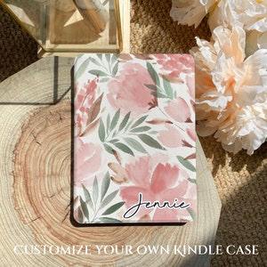 Clear Kindle Paperwhite Case: Colorsoft Floral Cover with Strap