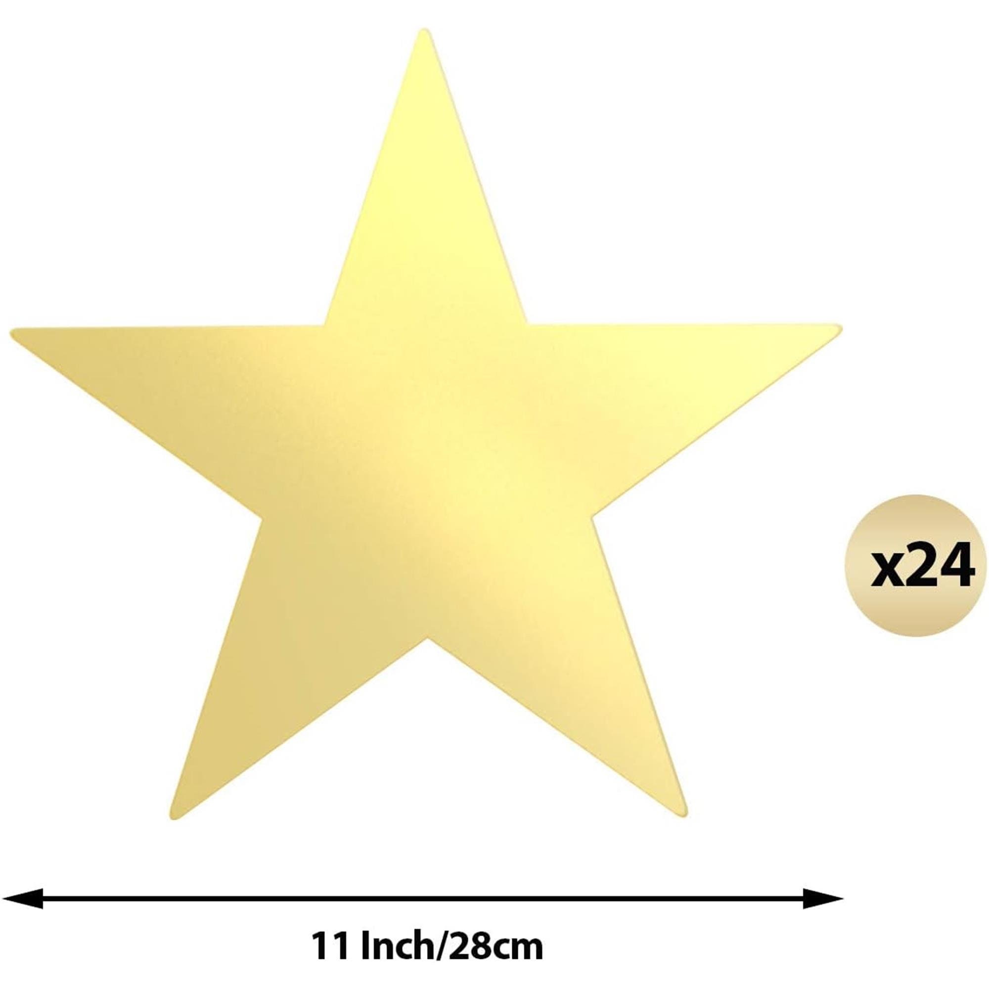 Gold star cutouts double printed paper stars decoration for etsy
