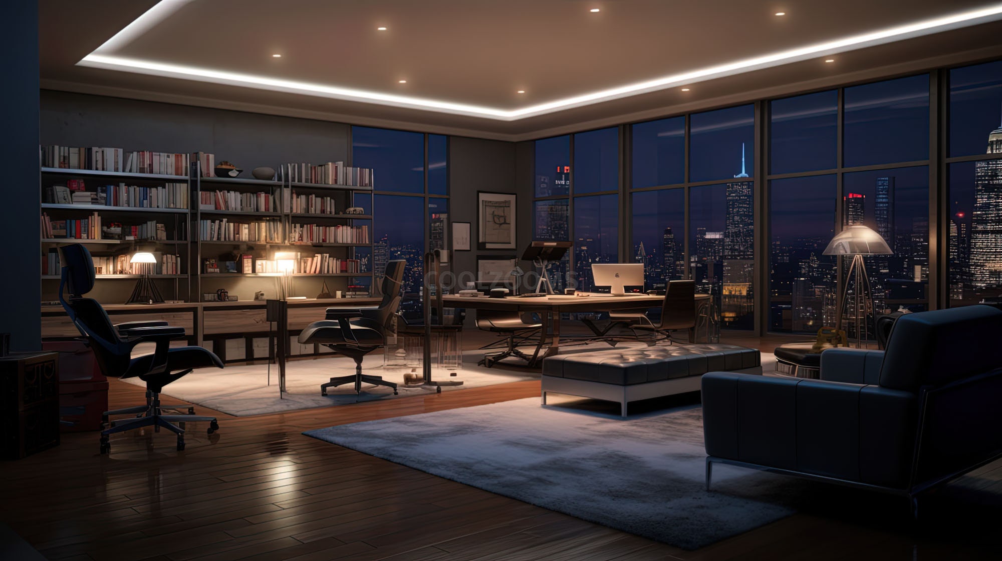 7 Pack of Modern Lawyer Law Firm Office Style Zoom Backgrounds Unique