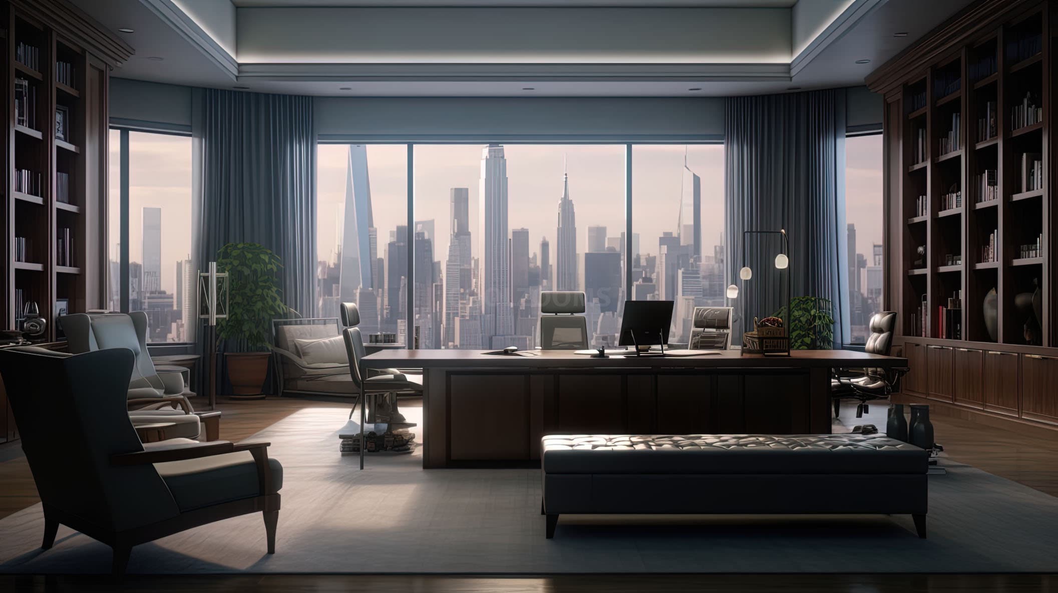 7 Pack of Modern Lawyer Law Firm Office Style Zoom Backgrounds Unique