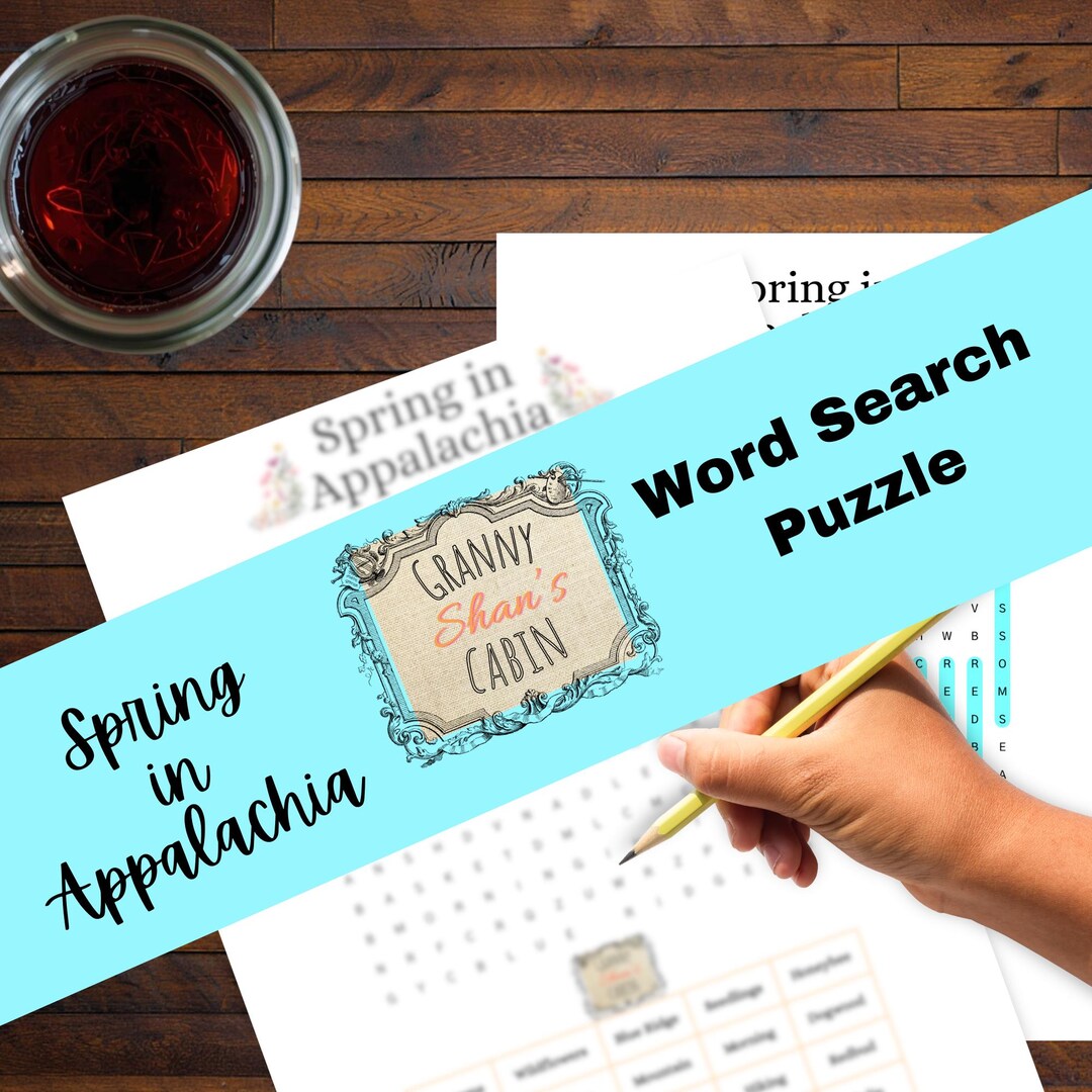 Appalachia Spring Word Search | Mountain Puzzle Game (instant Download ...