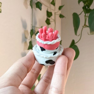 MooMoo Cake | Cow Udder Cake | Handmade Polymer Clay Figurine