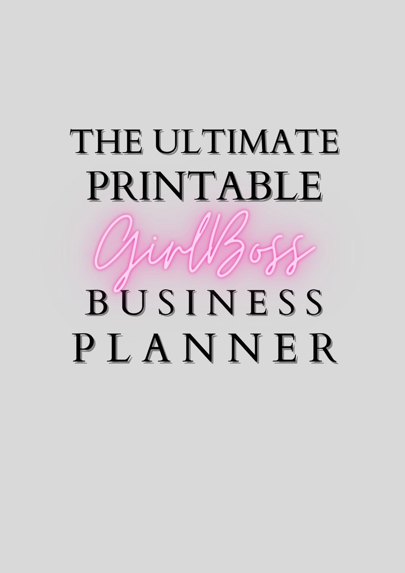 The Ultimate Printable Girl Boss Planner - Etsy