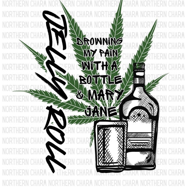 Jelly Roll Bottle and Mary Jane Tumbler Wrap Png Etsy
