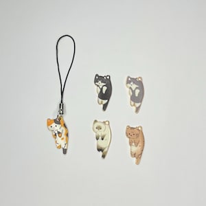 tiny cat phone charms