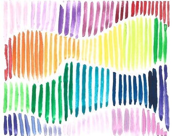 PRINTABLE: Rainbow Abstract Art Print