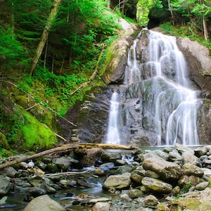 Wasserfall Druck - Vermont - Wasserfall Bild - Naturfotografie