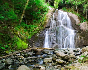 Waterfall print - Vermont - Waterfall image - Nature Photography