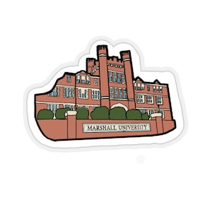 Old Main Marshall University Sticker