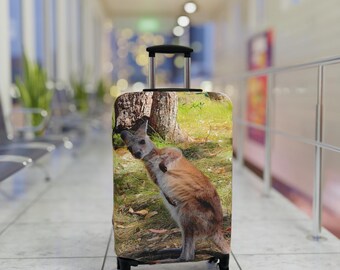 Verspielte Joey Känguru Gepäckhülle: Australischer Souvenir, Koffer-Schutz
