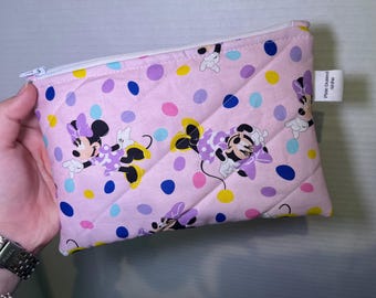 Minnie Mouse Quilted Small Zipper Pouch