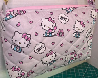 Hello Kitty Quilted Purse - Adjustable Strap (Shoulder & Crossbody)