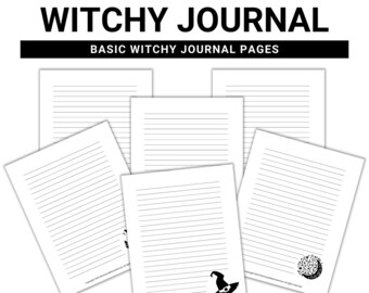 Witch Journal Printable, Witchy Journal, Witchcraft Journal, Printable Journal Pages, Printable Journal Sheets