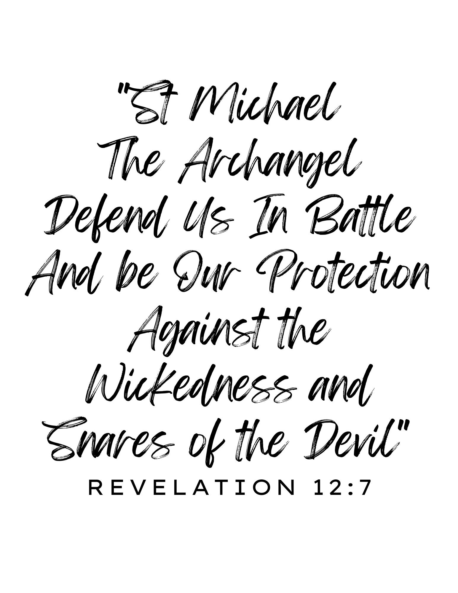St Michael the Archangel Bible Printout Prayer Printout PDF - Etsy