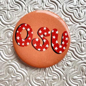 Oklahoma State Cowboys Football Gameday Steel Pinback Button