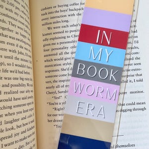 In my Bookworm Era Double Sided Laminated Bookmark