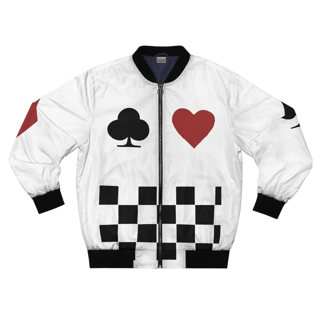Gambling Poker Pattern Print Men's Bomber Jacket