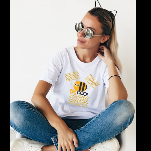 Stanley Stella BEE COOL Zitate & Emoji Muster Unisex Fuser T-Shirt Einführung in die Bio-Mode Herren T-Shirt Damen T-Shirt X-Print