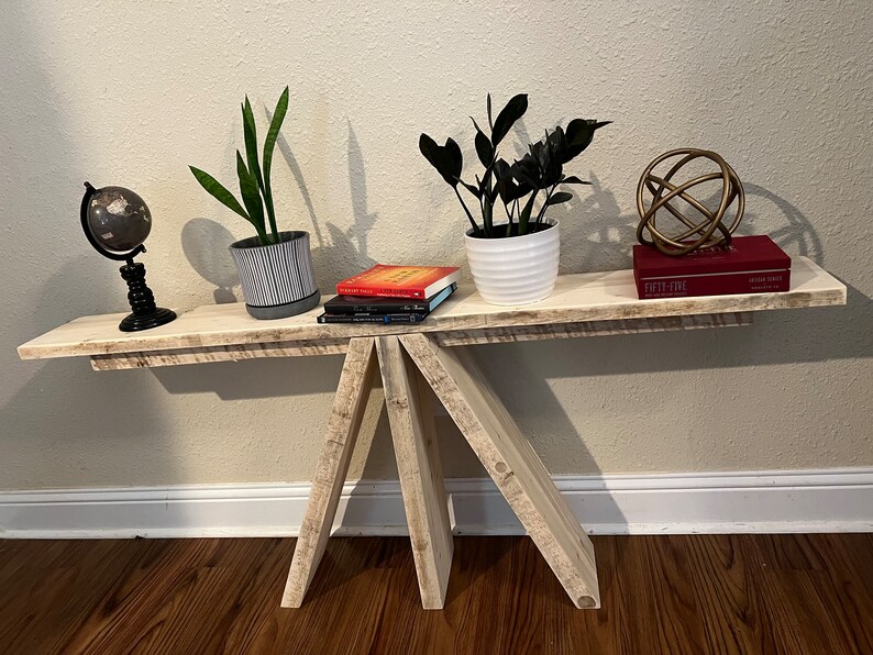 Angled Beige Console Table - Etsy