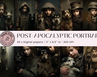 Post Apocalypse Junk Journal Digitale Papiere, 43 Digital Journal Seiten, Printable Ephemera Papier Handwerk, Collage Sheet 11 x 8,5 Kommerzielle Nutzung