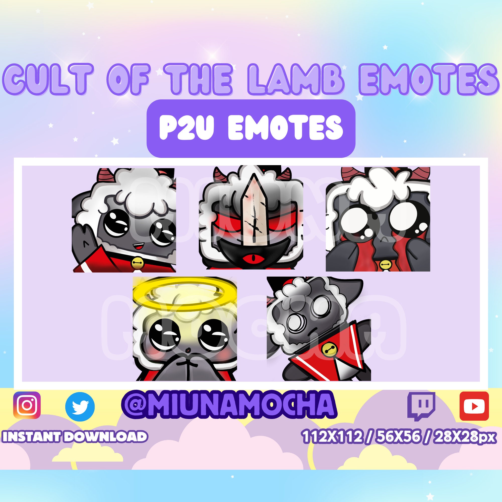 Twitch Animated Emote Cult of the Lamb Crying Sad -  Hong Kong